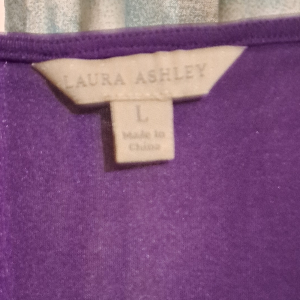 Purple Sleeveless Top with Rhinestone Detailing LAURA ASHLEY - Picture 2 of 7